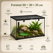 Terrarium Verre Compact 50 cm
