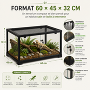 Terrarium Verre 60 cm