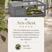 Habitat Tortue Bois 91 cm