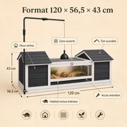 Habitat Tortue XL 120 cm